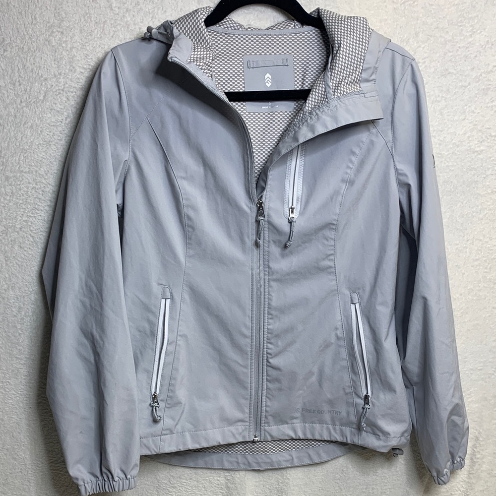 Free Country Taupe and Cream Printed Active Jacket